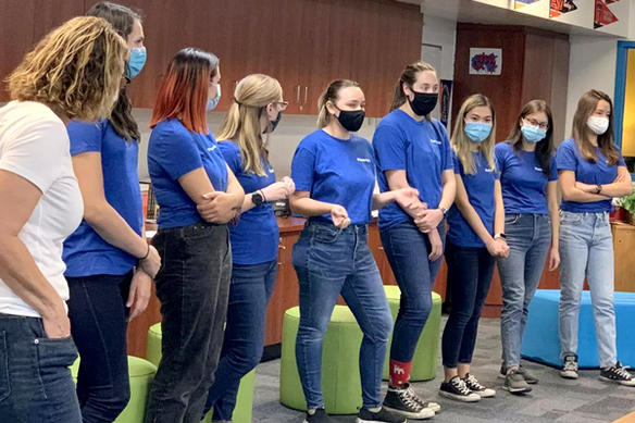 Panasonic employees volunteering with Million Girls Moonshot
